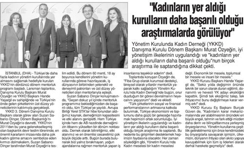 KADINLARIN YER ALDIĞI KURULLARIN DAHA BAŞARILI OLDUĞU ARAŞTIRMALARDA GÖRÜLÜYOR